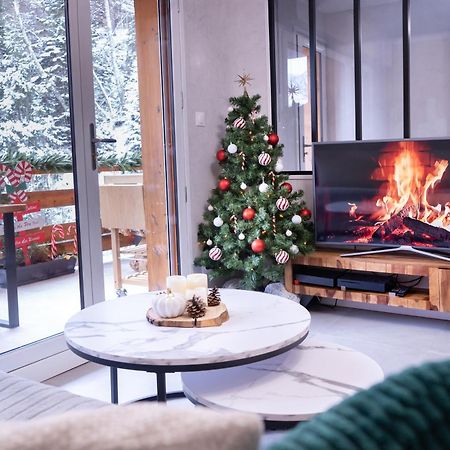 Studio Cabine Au Loup Blanc Avec Vue Mont Blanc Saint-Gervais-les-Bains Bagian luar foto
