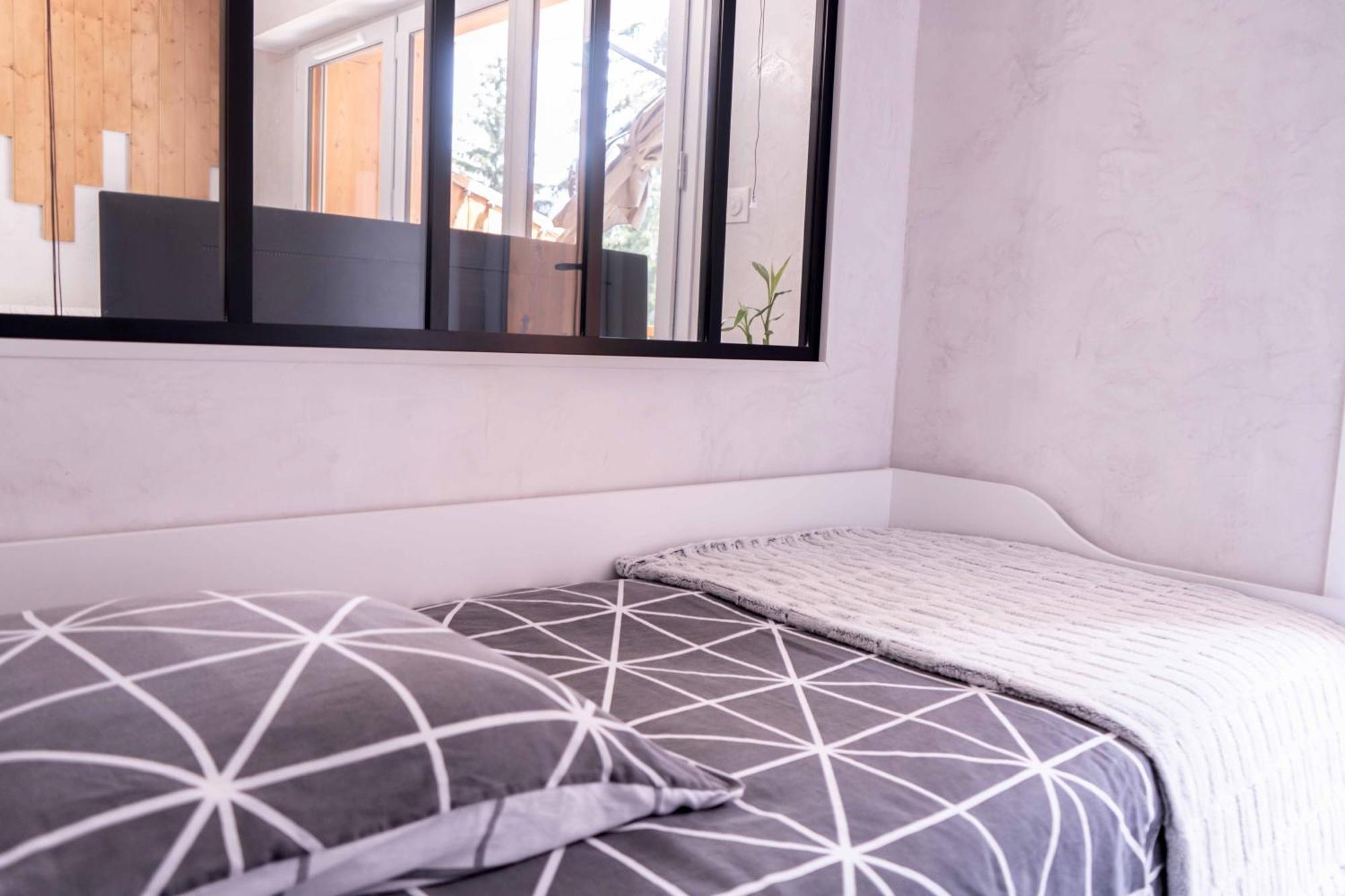 Studio Cabine Au Loup Blanc Avec Vue Mont Blanc Saint-Gervais-les-Bains Bagian luar foto
