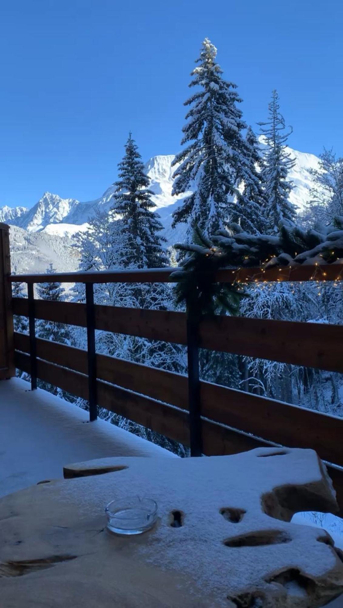 Studio Cabine Au Loup Blanc Avec Vue Mont Blanc Saint-Gervais-les-Bains Bagian luar foto